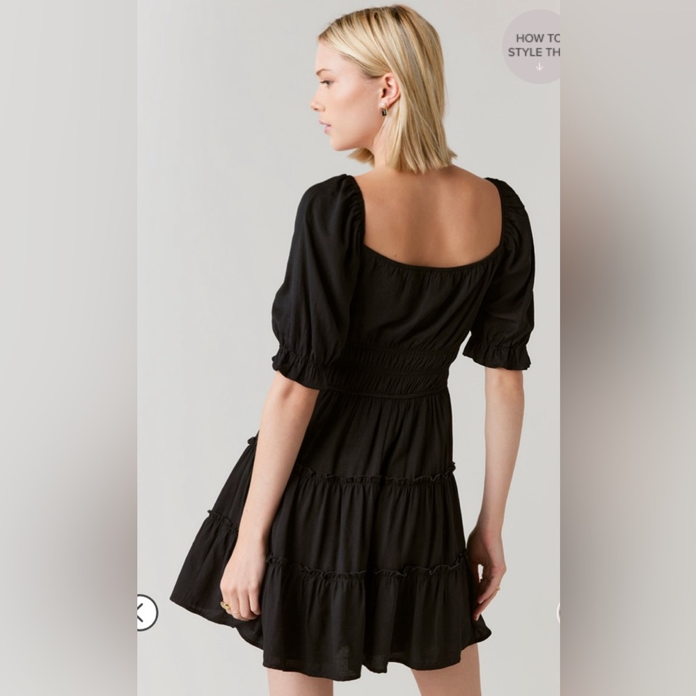 Francesca's NWT Hallie Tiered Mini Dress - Black - Picture 4 of 4